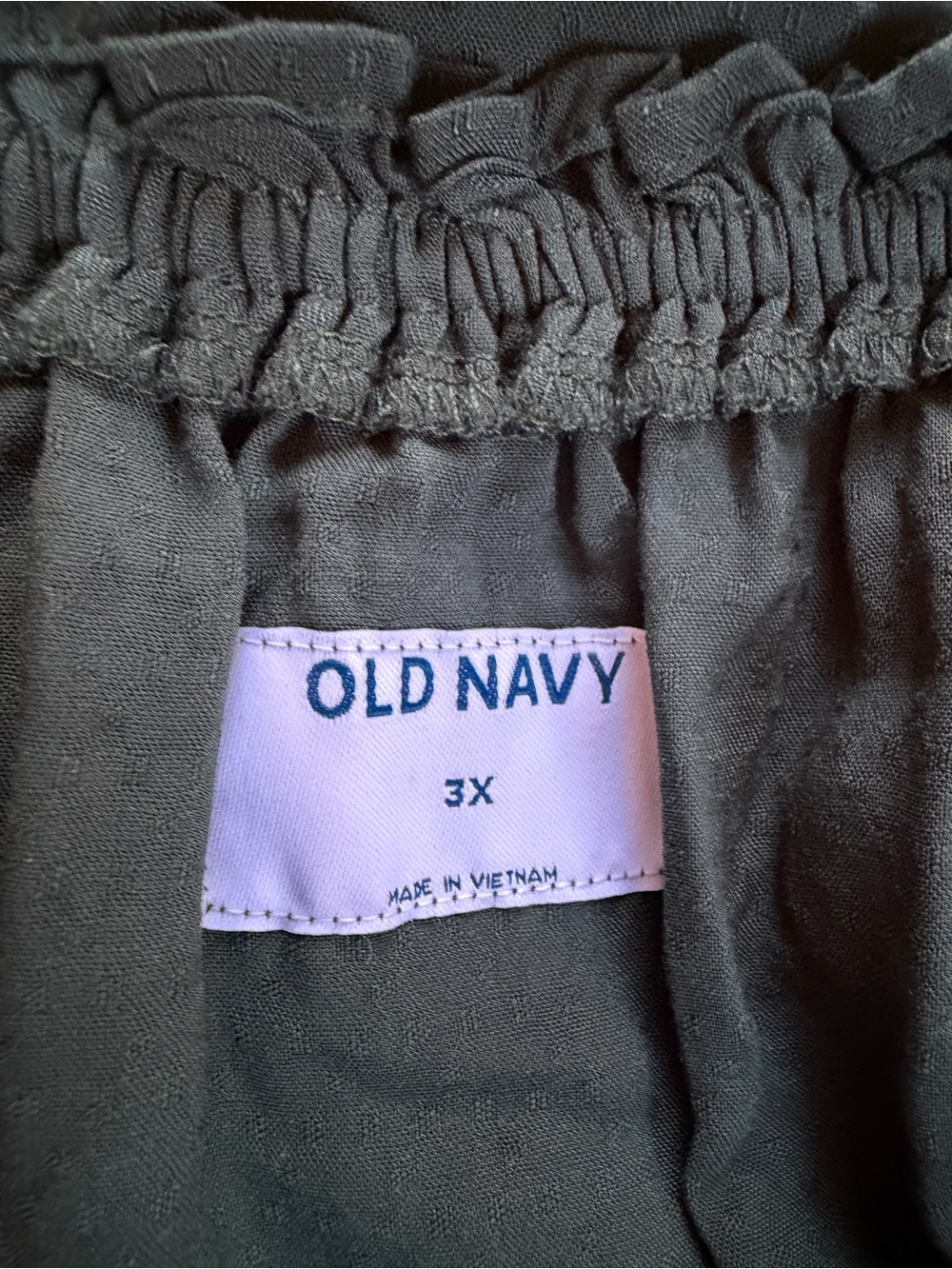 Old Navy 3X Olive Green Peasant Blouse - Picture 3 of 4
